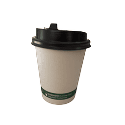 PACK x MAYOR!!  Vaso Café Compostable  + Tapa Compostable PLA  300 Unidades
