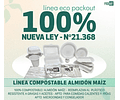 PACK x MAYOR!!!  Vaso Café Compostable + Tapa Compostable + Manga  300 unidades