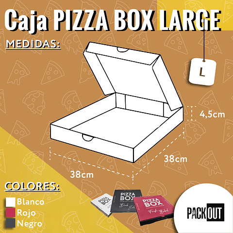 Caja PIZZA BOX Black