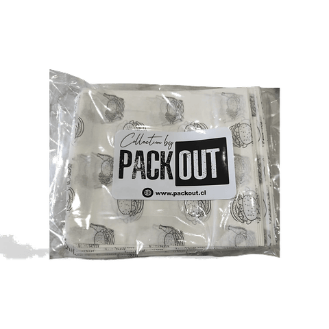 Saco Antigrasa Blanco con Diseño Sandwich / Hamburguesa