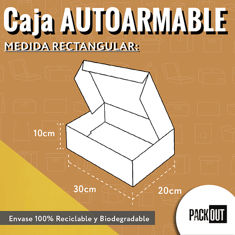 Caja Cartón Multiuso Autoarmable Roja