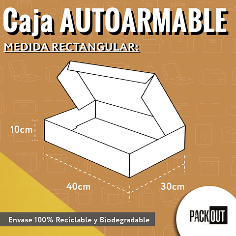 Caja Cartón Multiuso Autoarmable Roja