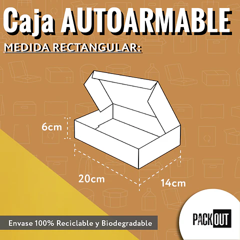 Caja Cartón Multiuso Autoarmable Kraft