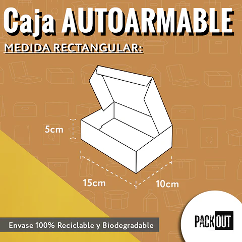 Caja Cartón Multiuso Autoarmable Blanca 