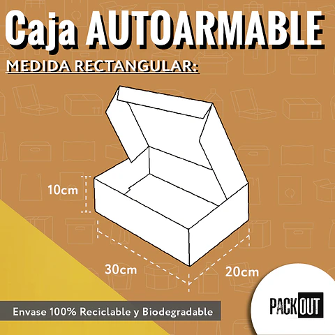 Caja Cartón Multiuso Autoarmable Blanca 