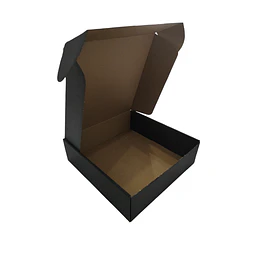 Caja Cartón Multiuso Autoarmable Cuadrada Negra