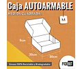 Caja Cartón Multiuso Autoarmable Cuadrada Negra