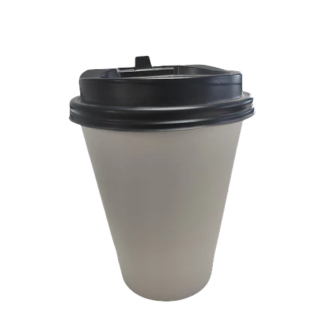 Vaso Café Polipapel Blanco con Tapa  