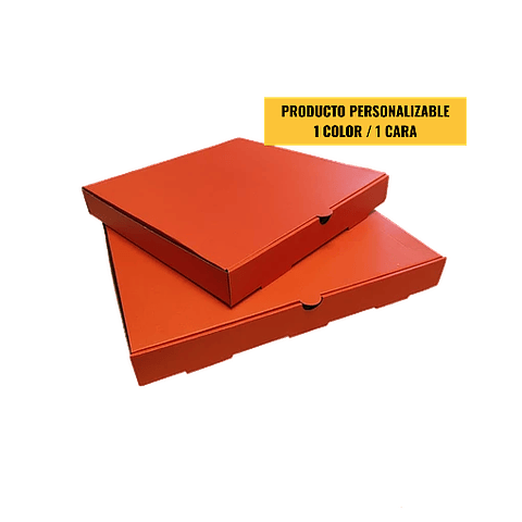 Caja Pizza Roja Lisa - Personalizable