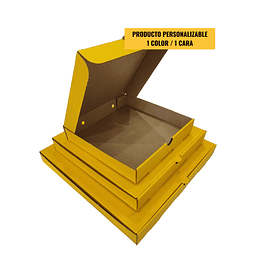 Caja Pizza Amarilla Lisa - Personalizable