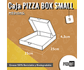 Caja Pizza Negra Lisa - Personalizable