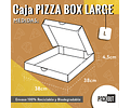 Caja Pizza Negra Lisa - Personalizable