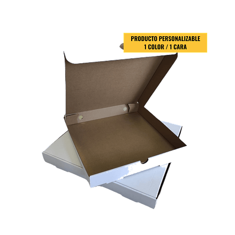 Caja Pizza Cartón Micro Corrugado Blanca - Personalizable