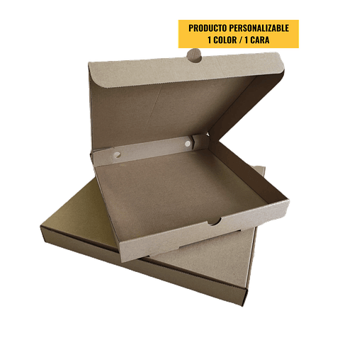 Caja Pizza Cartón Micro Corrugado Kraft  - Personalizable