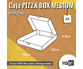 Caja Pizza Cartón Micro Corrugado Kraft  - Personalizable