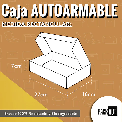 Caja Cartón Multiuso Autoarmable Negra - Personalizable