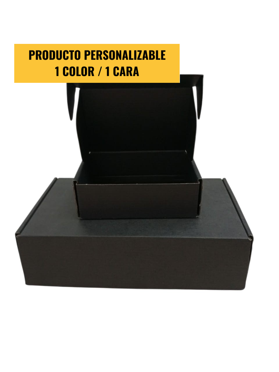 Caja Cartón Multiuso Autoarmable Negra - Personalizable