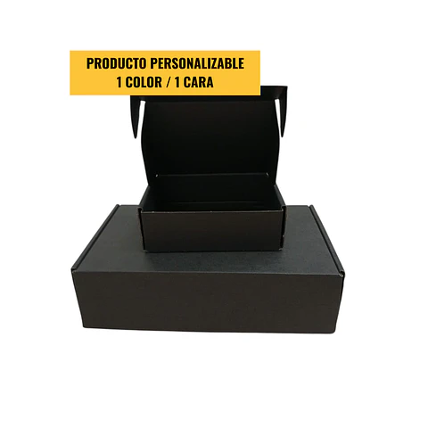 Caja Cartón Multiuso Autoarmable Negra - Personalizable