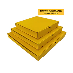 Caja Pizza Amarilla Lisa - Personalizable