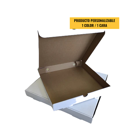 Caja Pizza Cartón Micro Corrugado Blanca - Personalizable