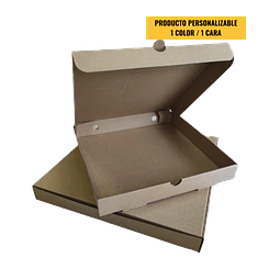 Caja Pizza Cartón Micro Corrugado Kraft - Personalizable