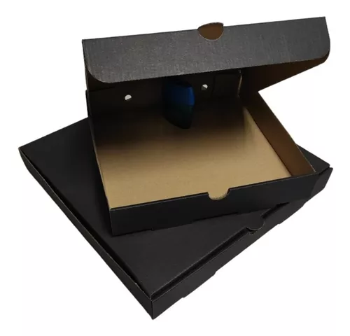Caja Pizza Negra Lisa