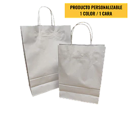 CYBER DAY !!!!! ! Bolsa Papel Blanco con Manilla