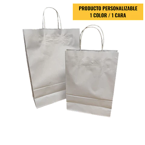 CYBER DAY !!!!! ! Bolsa Papel Blanco con Manilla