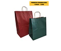 CYBER DAY !!!!!  Bolsa Kraft Verde o Roja con Manilla