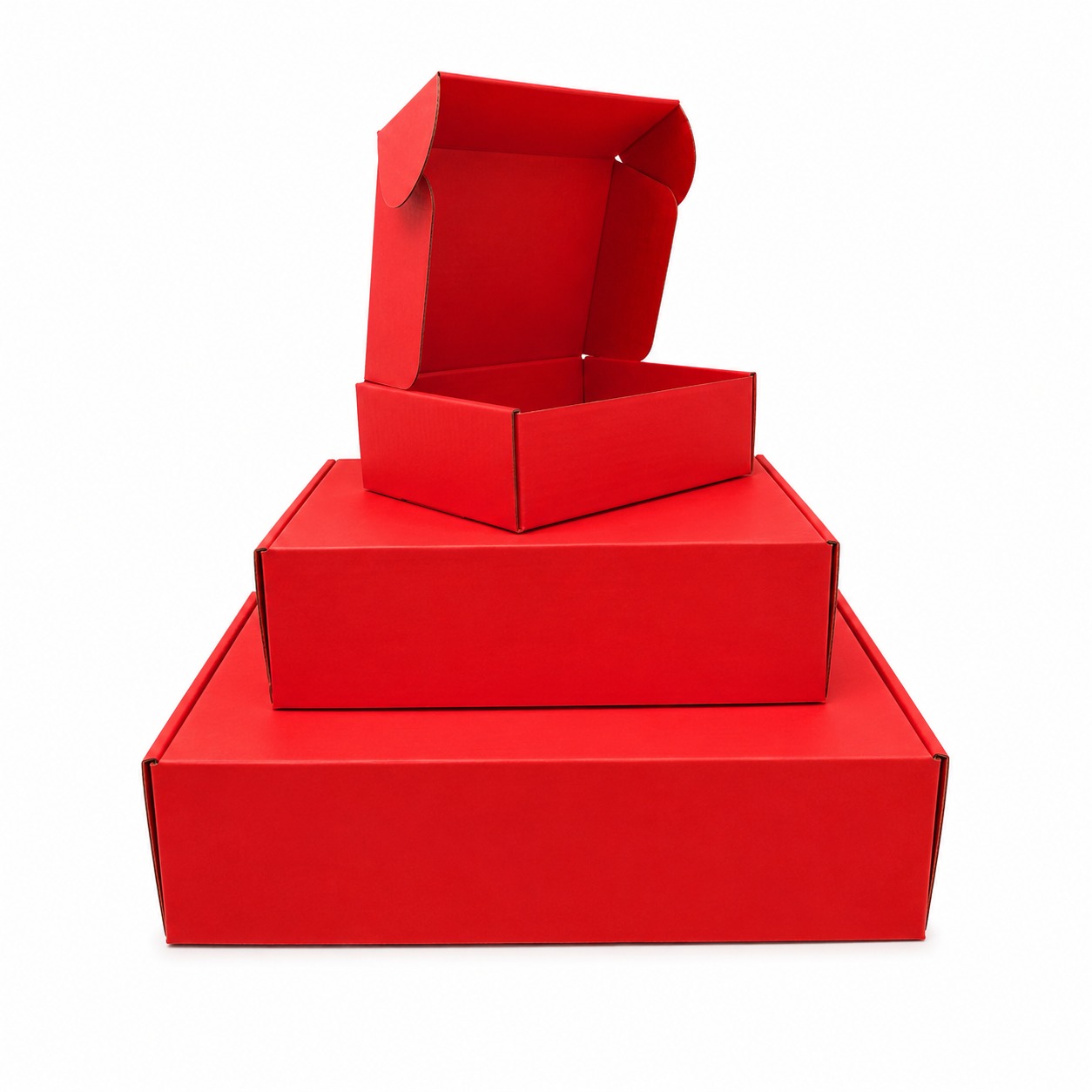 Caja Cartón Multiuso Autoarmable Roja - Personalizable