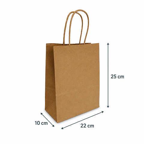 OFERTA MAYORISTA!!! Bolsas Kraft con Manilla 1000 Unidades