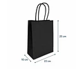 Bolsa Kraft Negra con Manilla 