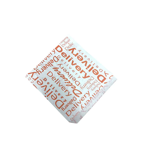 Saco Antigrasa Blanco con Diseño Delivery / Hamburguesa 200 Unidades