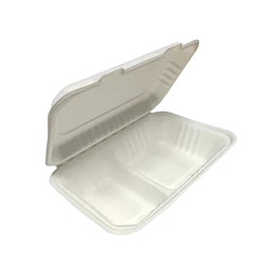 WINTER SALE!! Envase Multiuso Compostable 2 Divisiones 900cc - 100 Unidades