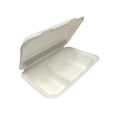 WINTER SALE!! Envase Multiuso Compostable 2 Divisiones 900cc - 100 Unidades