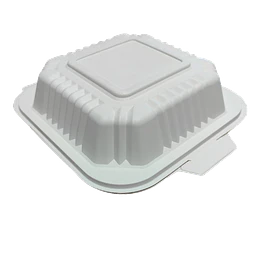 WINTER SALE!! Envase Hamburguesa Cuadrada Compostable / Almidon Maiz 100 unidades