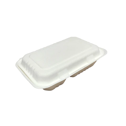 WINTER SALE!! Envase Multiuso Compostable 2 Divisiones 900cc - 100 Unidades