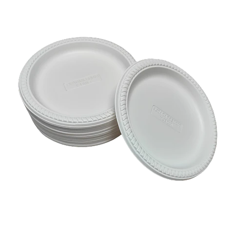 WINTER SALE!! Plato Redondo 100% Compostable / Almidón Maíz 100 Unidades
