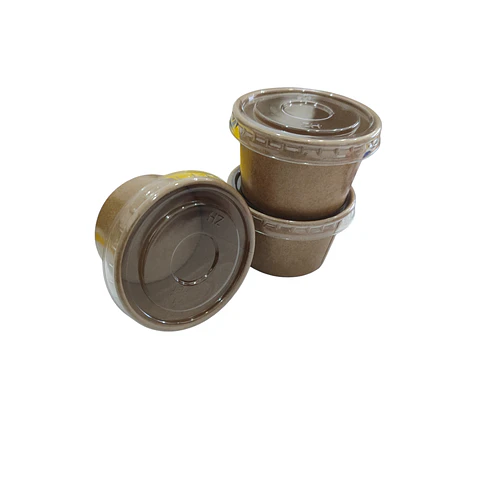WINTER SALE!! Pocillo Degustación Kraft c/Tapa PET  2Oz   100 Unidades