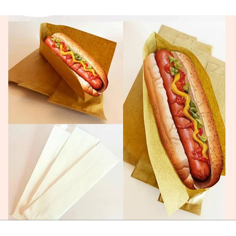 WINTER SALE!! Porta Hot Dog Papel Kraft 100 Unidades