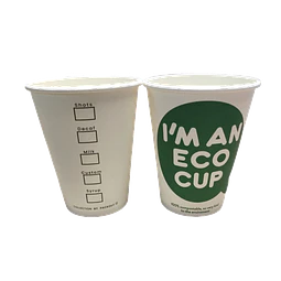 WINTER SALE!! Vaso Café  COMPOSTABLE Diseño ECO CUP  100 Unidades