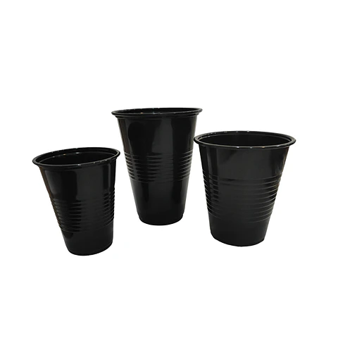 WINTER SALE!! Vaso Plástico Negro Bebidas Frías  100 unidades