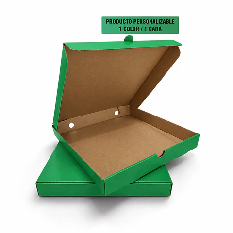 Caja Pizza Roja Verde - Personalizable
