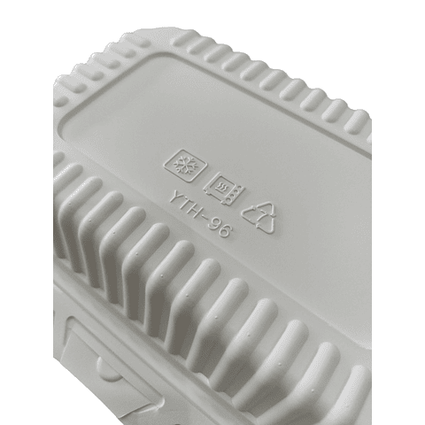 Envase Multiuso Rectangular 900cc  Compostable / Almidón Maíz