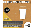 PACK x MAYOR!!! Vaso Polipapel Café Chocolate+ Tapa 300 Unidades
