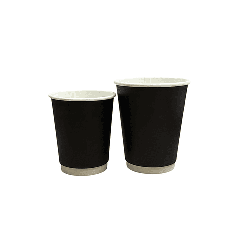 PACK x MAYOR!!! Vaso Café Negro Doble Capa 300 Unidades