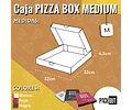 Caja PIZZA BOX Roja 