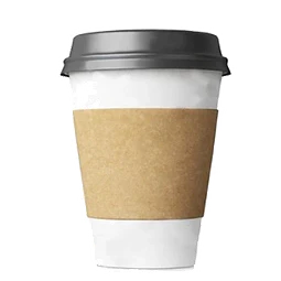 OFERTA CYBER DAY!!! Vaso Café Polipapel Blanco con Tapa + Manga 