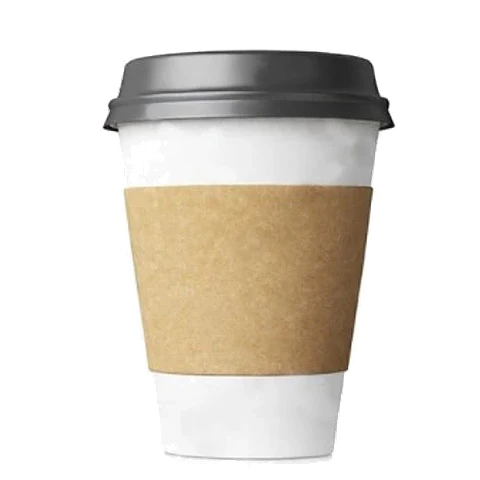 OFERTA CYBER DAY!!! Vaso Café Polipapel Blanco con Tapa + Manga 