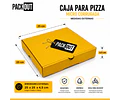 Caja Pizza Amarilla Lisa